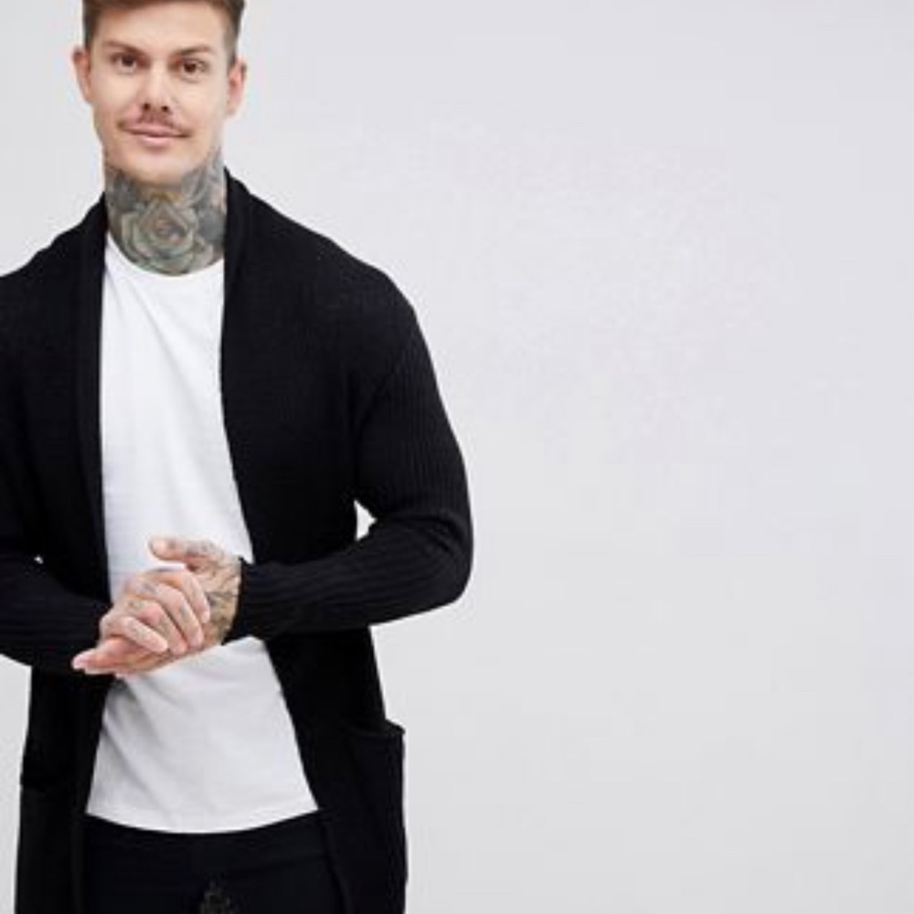 Longline Fisherman Knit Cardigan